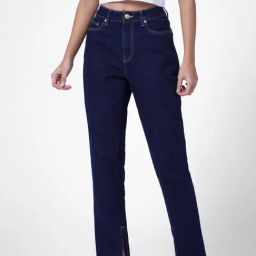 Only Dark Blue Cotton Regular Fit Jeans-picture-31