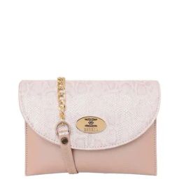 Esbeda Pink Textured Small Sling Handbag-image-13