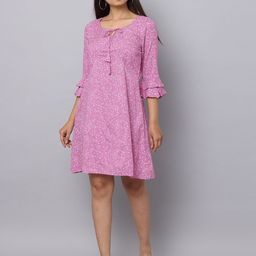 URBAN POCHE Women Keyhole Neck Bell Sleeve Longline Top-image-29