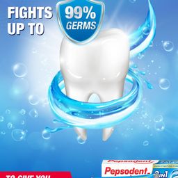 Pepsodent Set of 2 2-in-1 Toothpaste with Germ Fighting Formula - 130 g each image 5