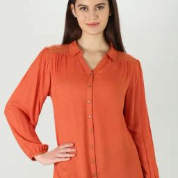 Mustard Rust Regular Fit Shirt-61