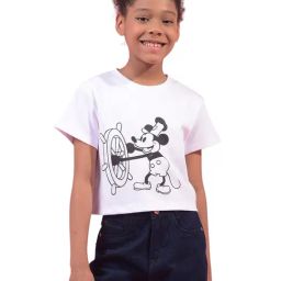 Crimsoune Club Girls White Regular Fit Graphic Print T-Shirt-image-34