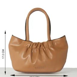 Van Heusen Brown Solid Medium Handbag image 4