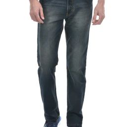 NUMERO UNO Dark Blue Tapered Fit Heavily Washed Jeans-image-24