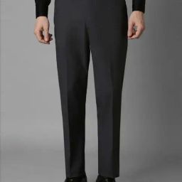 Louis Philippe Grey Slim Fit Trousers-picture-12