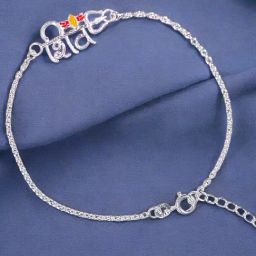 Taraash 925 Sterling Silver Shiva Chain Rakhi with Roli Chawal for Brother-image-12