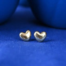 Clara 925 Sterling Silver Gold Plated Stella Golden Heart Stud Earrings for Women-12