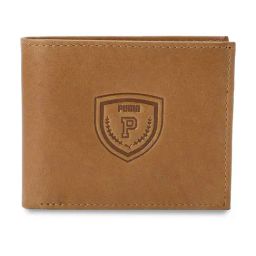 Puma Desert Tan Leather Textured Bi-Fold Wallet-24