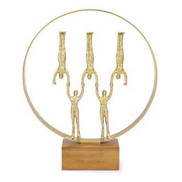 Home4U Gold & Brown Aluminium Decorative Object-15