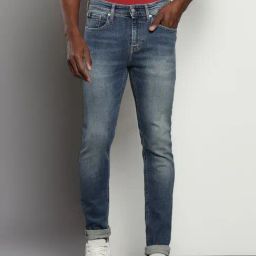 Calvin Klein Blue Cotton Skinny Fit Jeans-image-49