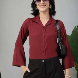 Style Quotient Maroon Formal Shirt-image-16