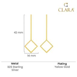 Clara 925 Sterling Silver Gold Plated Aya Geometric Earrings for Women image 5