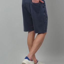 Cantabil Blue Regular Fit Denim Shorts image 2