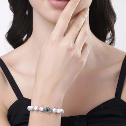 NVR Black & White Marbel Crystal Bracelet for Unisex - Set of 2 image 2
