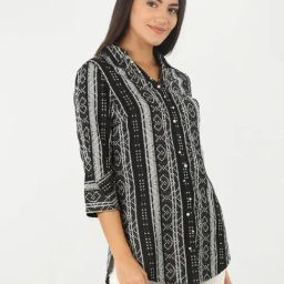 Mustard Black & White Checks Shirt-picture-14