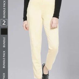 Dollar Missy Black & Skin Cotton Pants - Pack of 2-picture-31