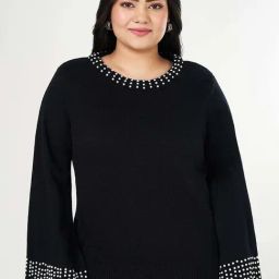 Honey Curvytude by Pantaloons Jet Black Sweater-picture-15