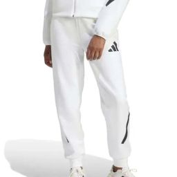 ADIDAS White Plain Trackpants-picture-33