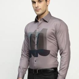 Hancock Mauve Slim Fit Graphic Shirt-image-76