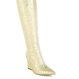 London Rag Women Tear Shaped Faux Leather Boots-image-26