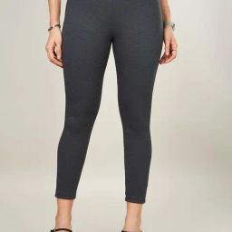 Annabelle by Pantaloons Jet Black Printed Treggings-image-94