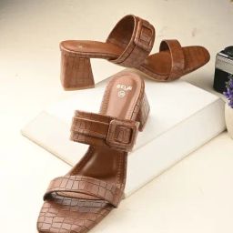 Styli Women's Tan Slide Sandals-image-48
