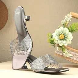 Styli Women's Grey Slide Sandals-image-73