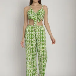 Blissence Printed Top & Trousers Cover Up Set-picture-41