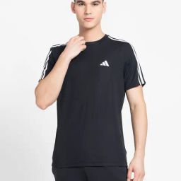 adidas TR-ES BASE Black Regular Fit Sports T-Shirt-image-5