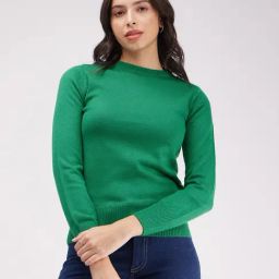 Fablestreet Green Regular Fit Sweater-23
