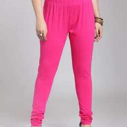plusS Women Pink Solid Legging-45