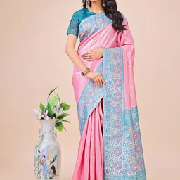 Mitera Woven Design Zari Silk Blend Designer Saree-image-58