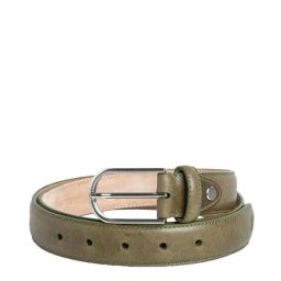 James Aston Olive Leather Waist Belt for Men-image-57