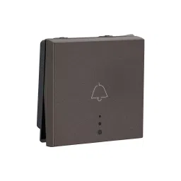 Legrand Bell Push with Indicator Myrius Charcoal Grey 6 Amp 2 Module 1 Way, 6794 23 image 3
