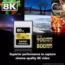 Lexar Professional CFexpress Type A Memory Card 80 GB Upto 900 Mbps Read & 800 Mbps Write Speed, GOLD image 2