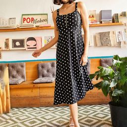 Olalook Polka Dot Print A-Line Dress-image-55