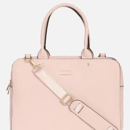 Van Heusen Pink PU Solid Handbag-29