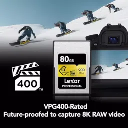 Lexar Professional CFexpress Type A Memory Card 80 GB Upto 900 Mbps Read & 800 Mbps Write Speed, GOLD image 3