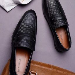 Louis Stitch Men's Jet Black Formal Loafers-image-91