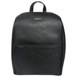 SASSORA GAMY Black Leather Small Backpack - 65 Ltrs-22