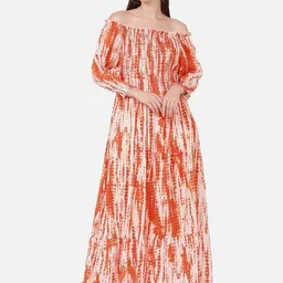 YLCOMPANY Print Off-Shoulder Maxi Dress-image-20