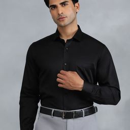 Greenfibre Men Slim Fit Opaque Casual Shirt-picture-19