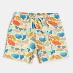 MINIKLUB Kids Cream Printed Shorts-image-11