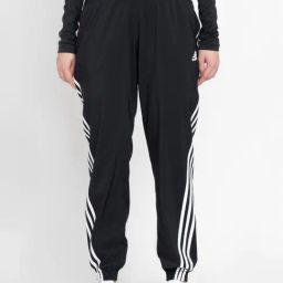 adidas Black Striped Training Track Pants-image-79