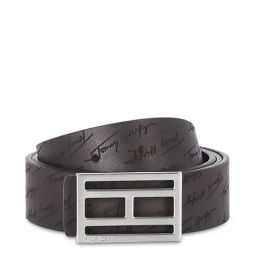 TOMMY HILFIGER Brown Ettore Leather Logo Waist Belt-image-64