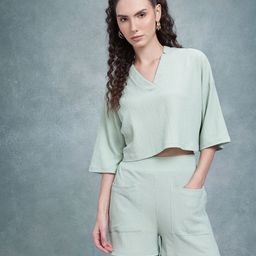 Stylecast X Hersheinbox Drop-shoulder Sleeve Co-Ord T-Shirt With Shorts Co-Ord Set-image-17