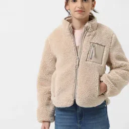 VERO MODA GIRL Beige Solid Full Sleeves Jacket-image-18