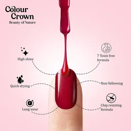 CROWN Set Of 2 Longwear Vegan Nail Enamel - 10 ml Each - Sugar Plum Sparkle image 5