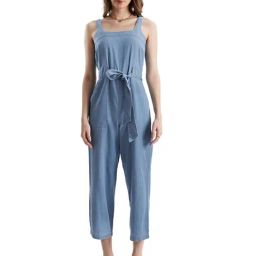 The Souled Store Light Blue Regular Fit Jumpsuit-image-50