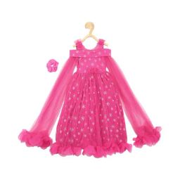 Allen Solly Junior Pink Embellished Frock with Scrunchie-image-37